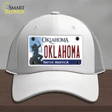 Oklahoma Novelty License Plate Hat Mesh / White