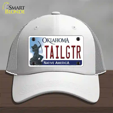 Tailgtr Oklahoma Novelty License Plate Hat Mesh / White