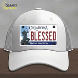 Blessed Oklahoma Novelty License Plate Hat Mesh / White