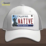 Native Oklahoma Novelty License Plate Hat Mesh / White