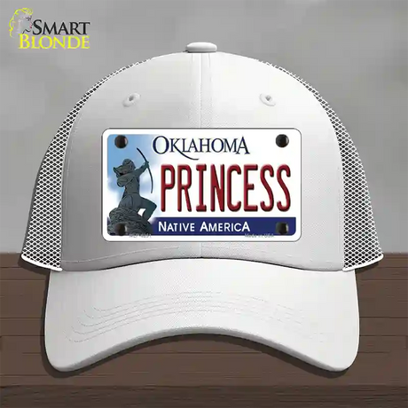 Princess Oklahoma Novelty License Plate Hat Mesh / White