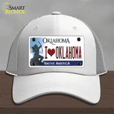 I Love Oklahoma Novelty License Plate Hat Mesh / White