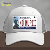 No Murci Oklahoma Novelty License Plate Hat Mesh / White