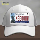 Meeooww Oklahoma Novelty License Plate Hat Mesh / White