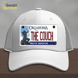 The Couch Oklahoma Novelty License Plate Hat Mesh / White