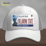 Oklahoma State Novelty License Plate Hat Mesh / White