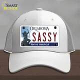 Sassy Oklahoma Novelty License Plate Hat Mesh / White