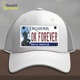 Ok Forever Oklahoma Novelty License Plate Hat Mesh / White