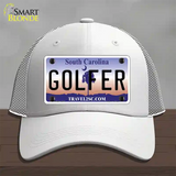 Golfer South Carolina Novelty License Plate Hat Mesh / White