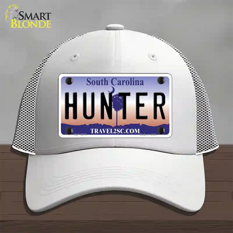 Hunter South Carolina Novelty License Plate Hat Mesh / White