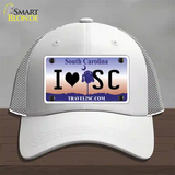 I Love South Carolina Novelty License Plate Hat Mesh / White