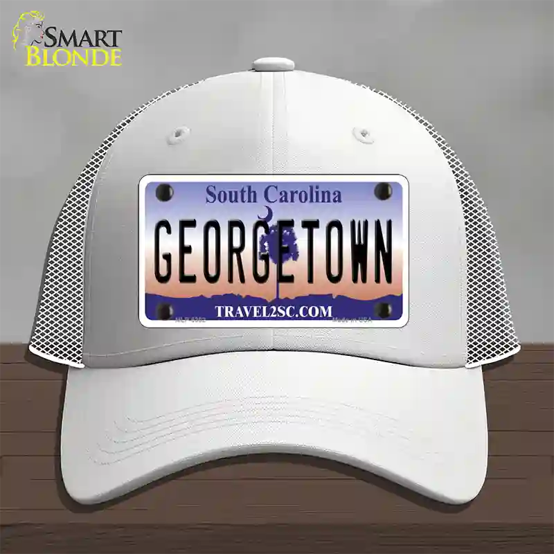 Georgetown South Carolina Novelty License Plate Hat Mesh / White