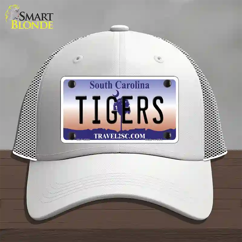 Tigers South Carolina Novelty License Plate Hat Mesh / White