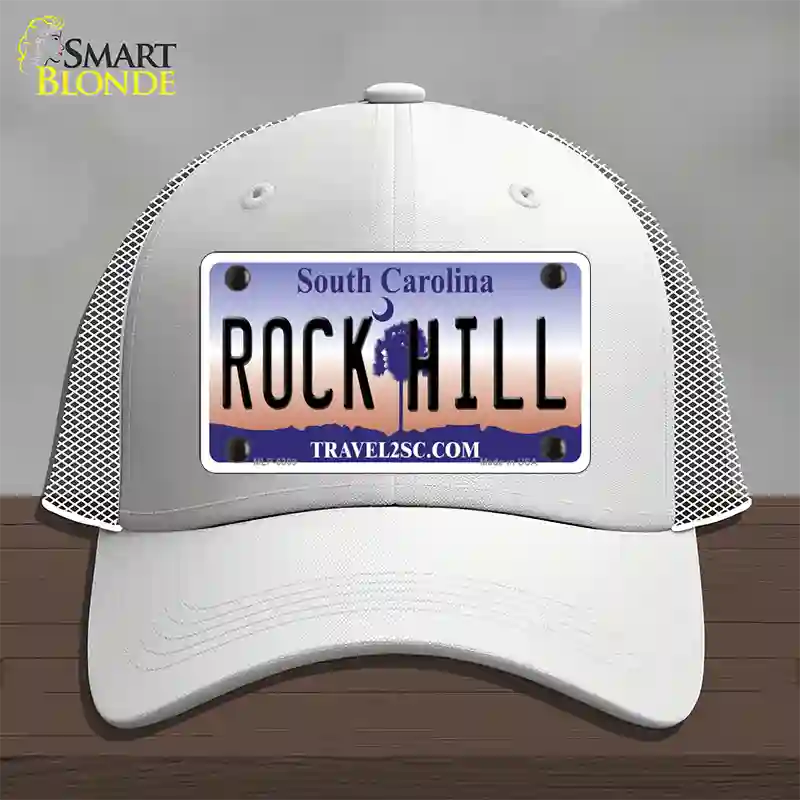 Rock Hill South Carolina Novelty License Plate Hat Mesh / White