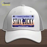 Stay Cocky South Carolina Novelty License Plate Hat Mesh / White