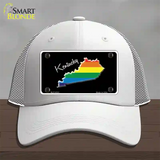 Kentucky Rainbow Novelty License Plate Hat Mesh / White