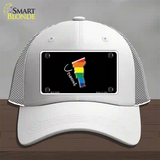 Vermont Rainbow Novelty License Plate Hat Mesh / White