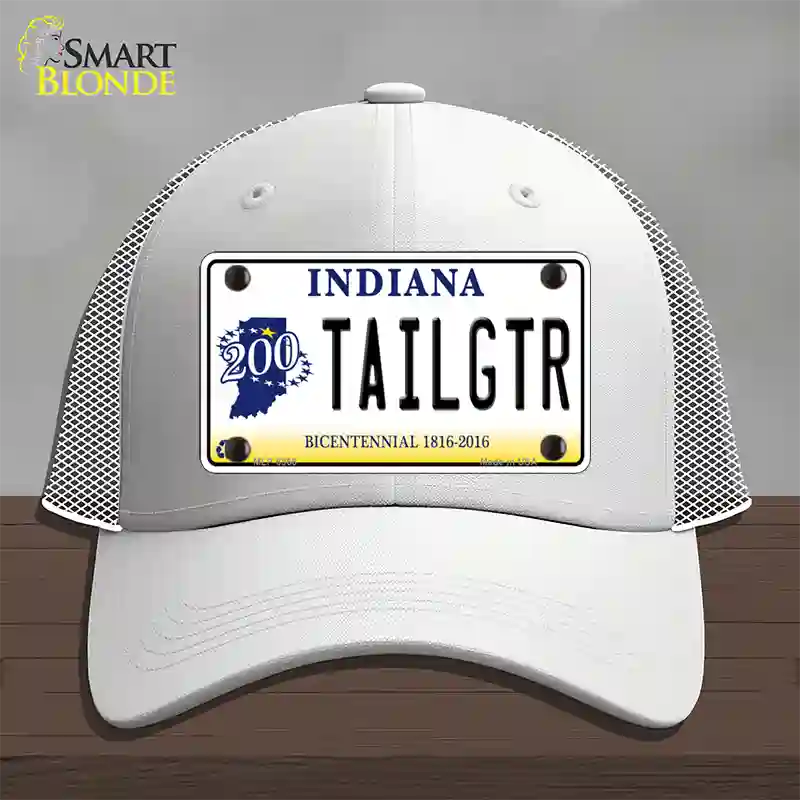 Tailgtr Indiana Bicentennial Novelty License Plate Hat Mesh / White