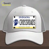 Crossroads Indiana Novelty License Plate Hat Mesh / White