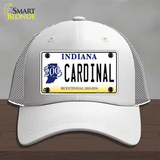 Cardinal Indiana Novelty License Plate Hat Mesh / White