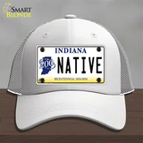 Native Indiana Novelty License Plate Hat Mesh / White