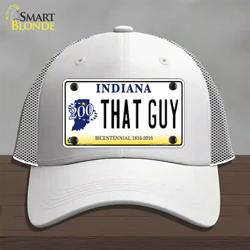 That Guy Indiana Novelty License Plate Hat Mesh / White