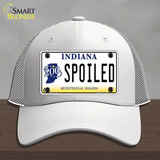 Spoiled Indiana Novelty License Plate Hat Mesh / White