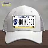 No Murci Indiana Novelty License Plate Hat Mesh / White