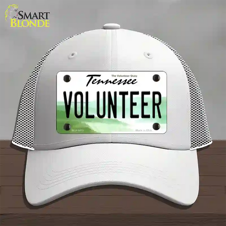 Volunteer Tennessee Novelty License Plate Hat Mesh / White