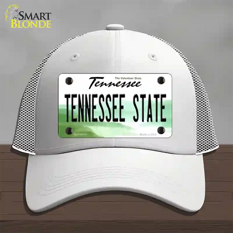 Tennessee State Novelty License Plate Hat Mesh / White