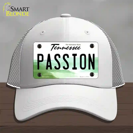 Passion Tennessee Novelty License Plate Hat Mesh / White