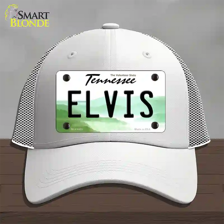 Elvis Tennessee Novelty License Plate Hat Mesh / White