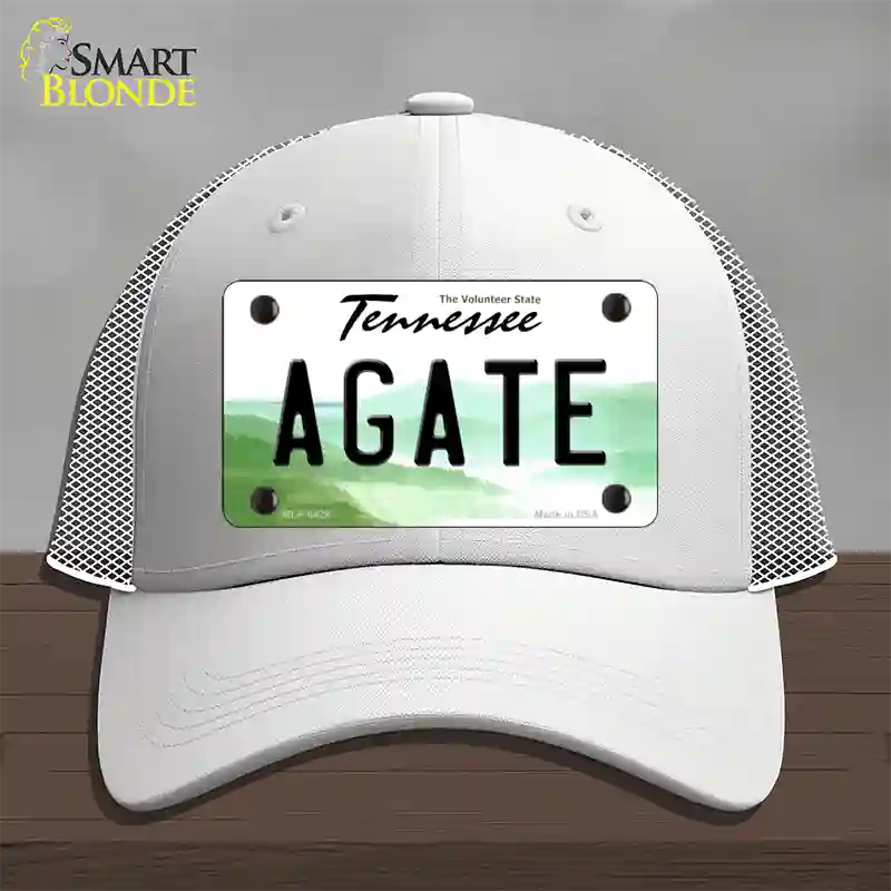 Agate Tennessee Novelty License Plate Hat Mesh / White