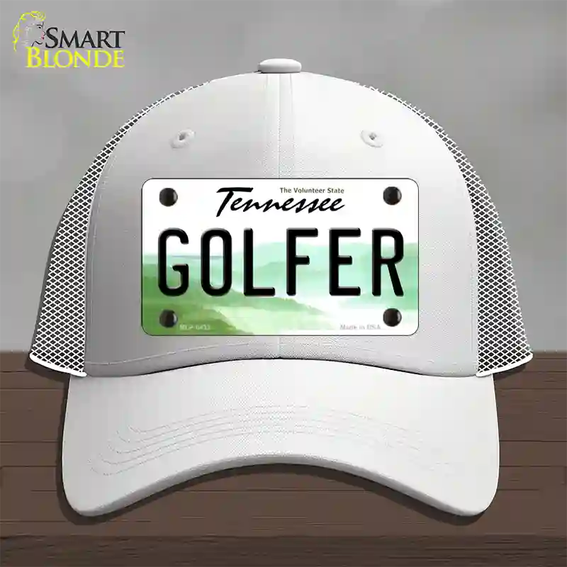 Golfer Tennessee Novelty License Plate Hat Mesh / White