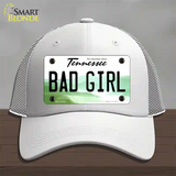 Bad Girl Tennessee Novelty License Plate Hat Mesh / White