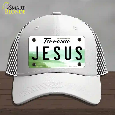 Jesus Tennessee Novelty License Plate Hat Mesh / White