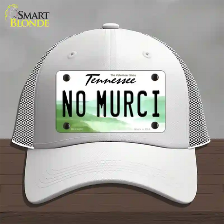 No Murci Tennessee Novelty License Plate Hat Mesh / White