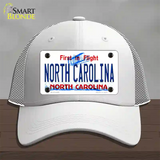 North Carolina Novelty License Plate Hat Mesh / White