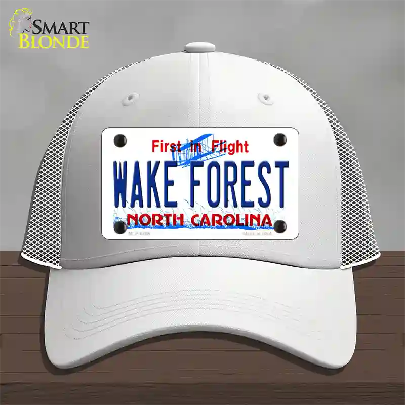 Wake Forest North Carolina Novelty License Plate Hat Mesh / White