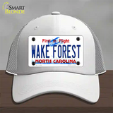 Wake Forest North Carolina Novelty License Plate Hat Mesh / White