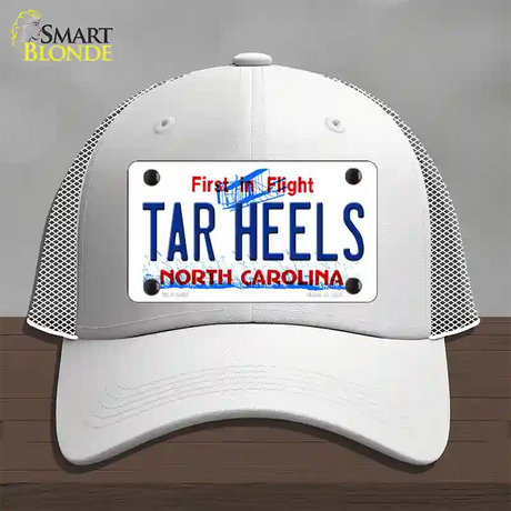 Tar Heels North Carolina Novelty License Plate Hat Mesh / White