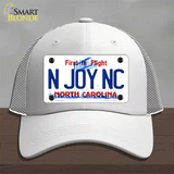 N Joy North Carolina Novelty License Plate Hat Mesh / White