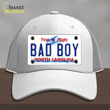 Bad Boy North Carolina Novelty License Plate Hat Mesh / White