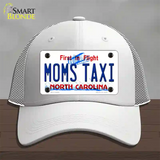 Moms Taxi North Carolina Novelty License Plate Hat Mesh / White