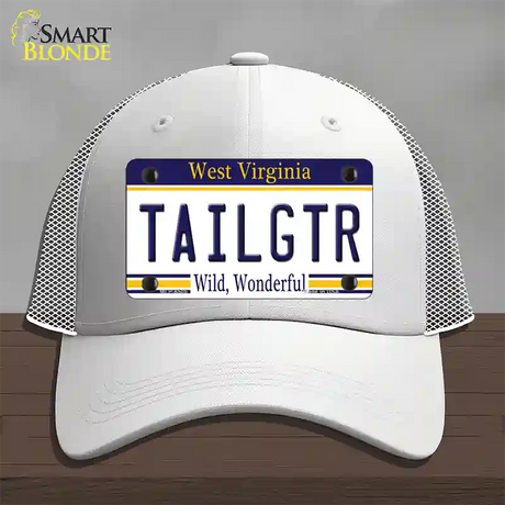 Tailgtr West Virginia Novelty License Plate Hat Mesh / White