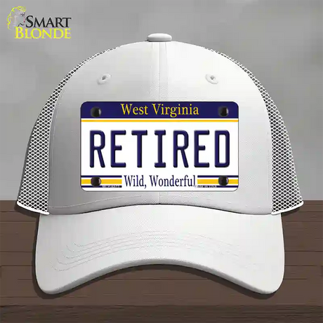 Retired West Virginia Novelty License Plate Hat Mesh / White