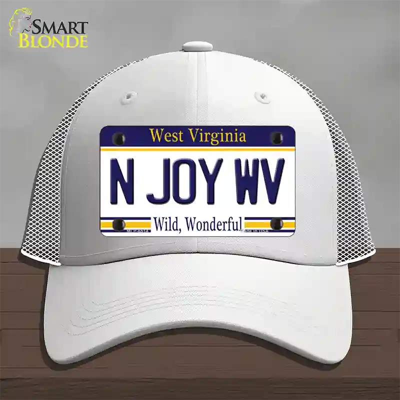 N Joy West Virginia Novelty License Plate Hat Mesh / White