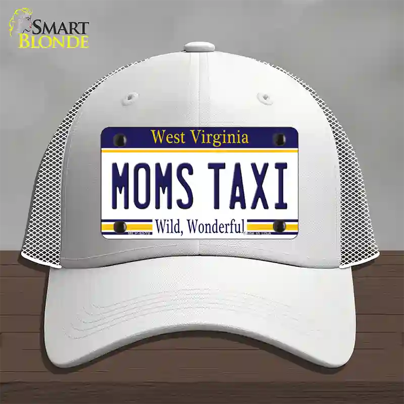 Moms Taxi West Virginia Novelty License Plate Hat Mesh / White