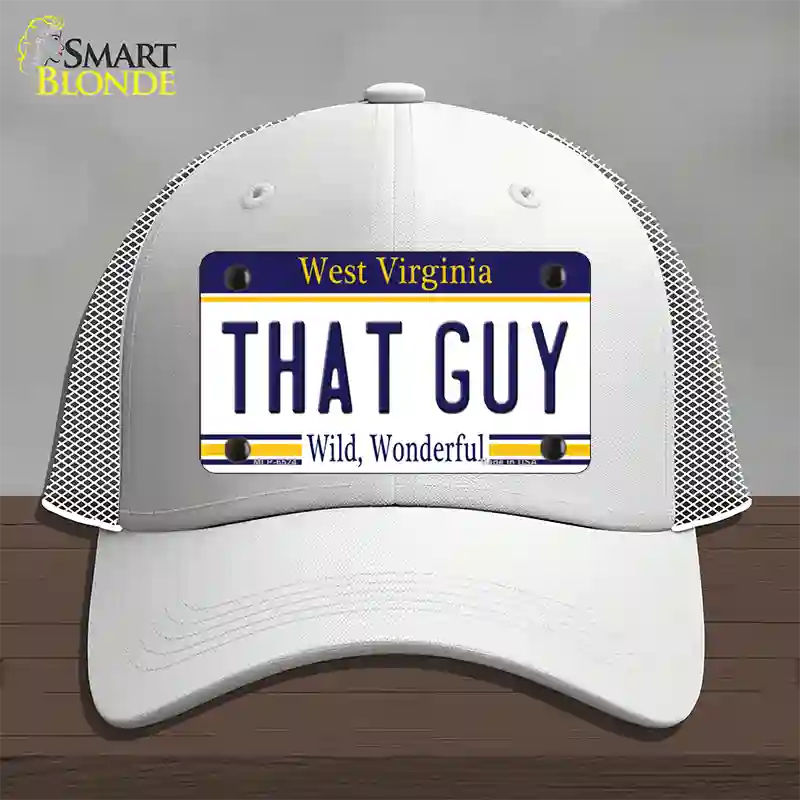 That Guy West Virginia Novelty License Plate Hat Mesh / White