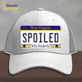 Spoiled West Virginia Novelty License Plate Hat Mesh / White